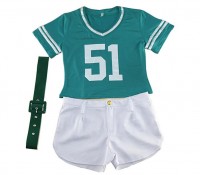 SKCU009 customized football baby Cheerleading Uniform style customized children's suit Cheerleading Uniform style production Cheerleading Uniform style cheerleading producer 45 degree